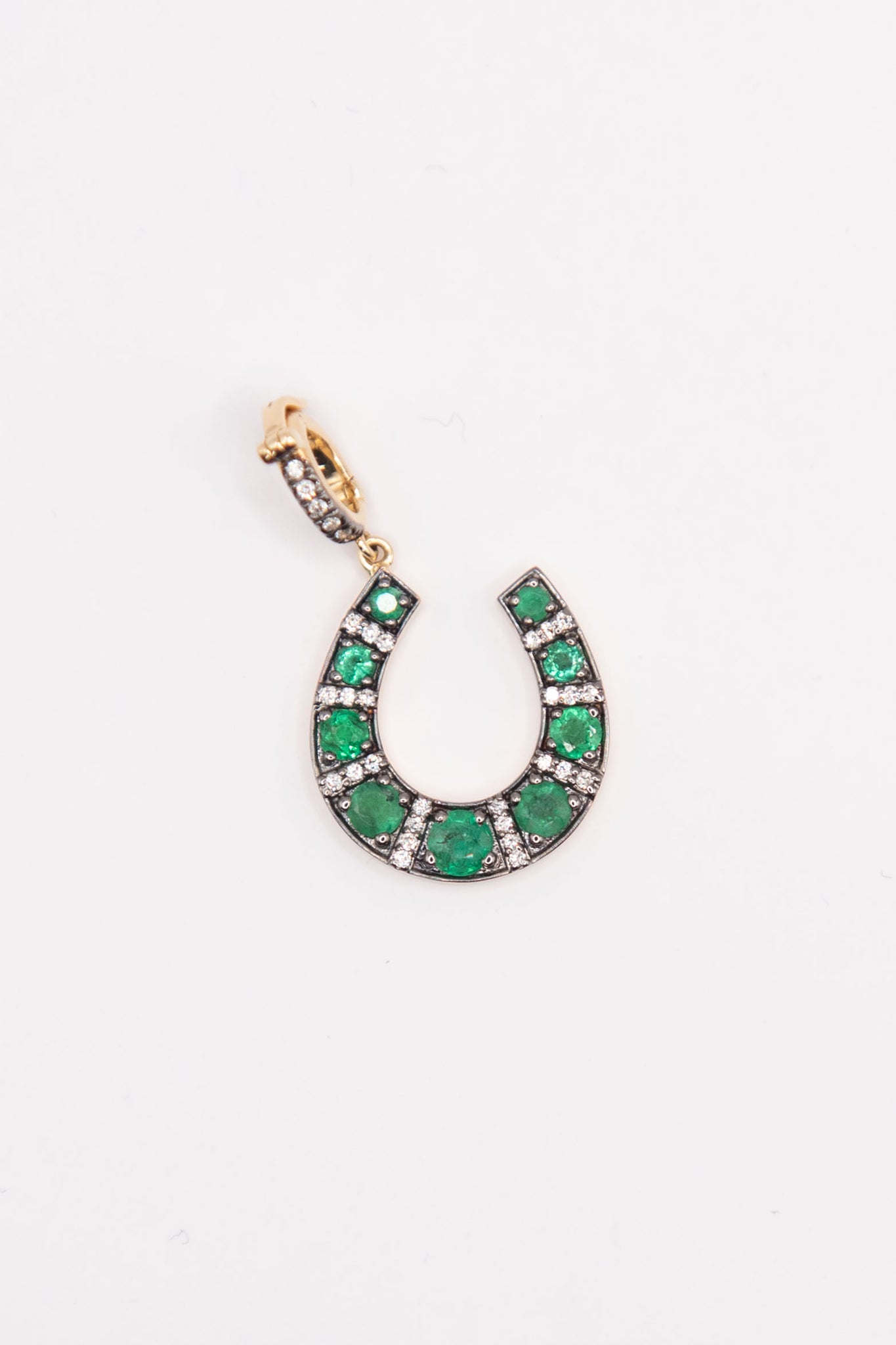 JOANNA DAHDAH - Horseshoe Pendant, Emerald