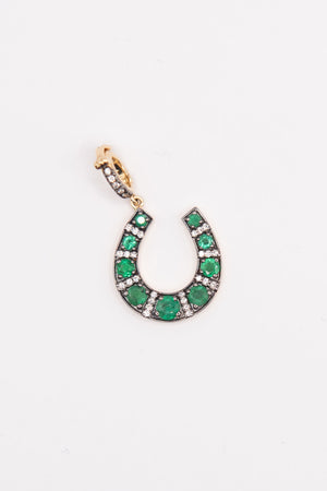 JOANNA DAHDAH - Horseshoe Pendant, Emerald