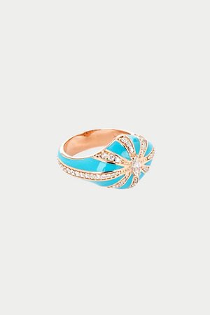 JOANNA DAHDAH - Lila Ring, Turquoise Enamel