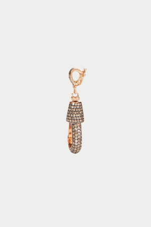 JOANNA DAHDAH - Large Diamond Hook Pendant, Brown Diamonds