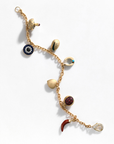 Multi Charm Bracelet, Yellow Gold