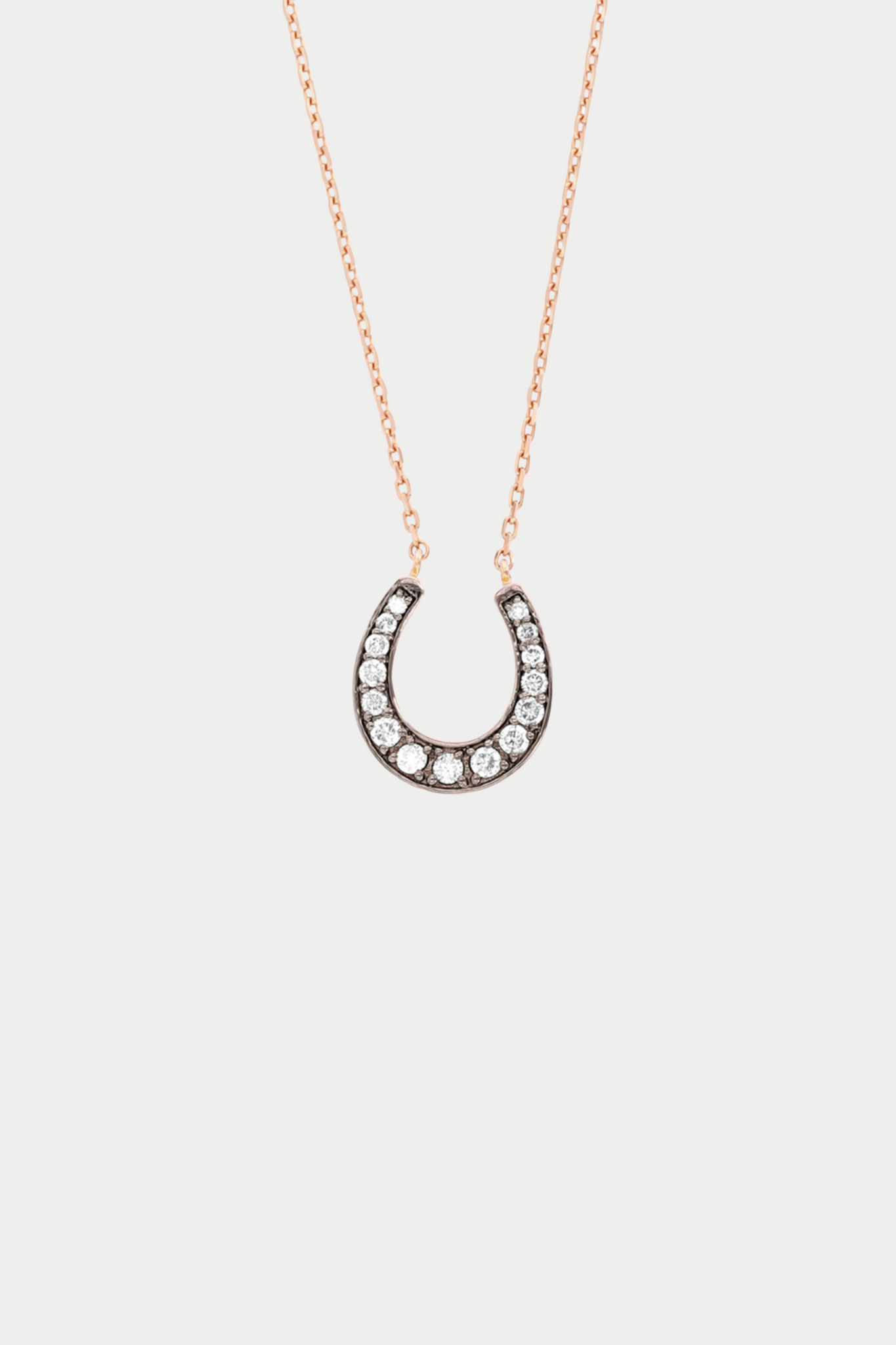 JOANNA DAHDAH - Horseshoe Necklace, Brown Diamonds