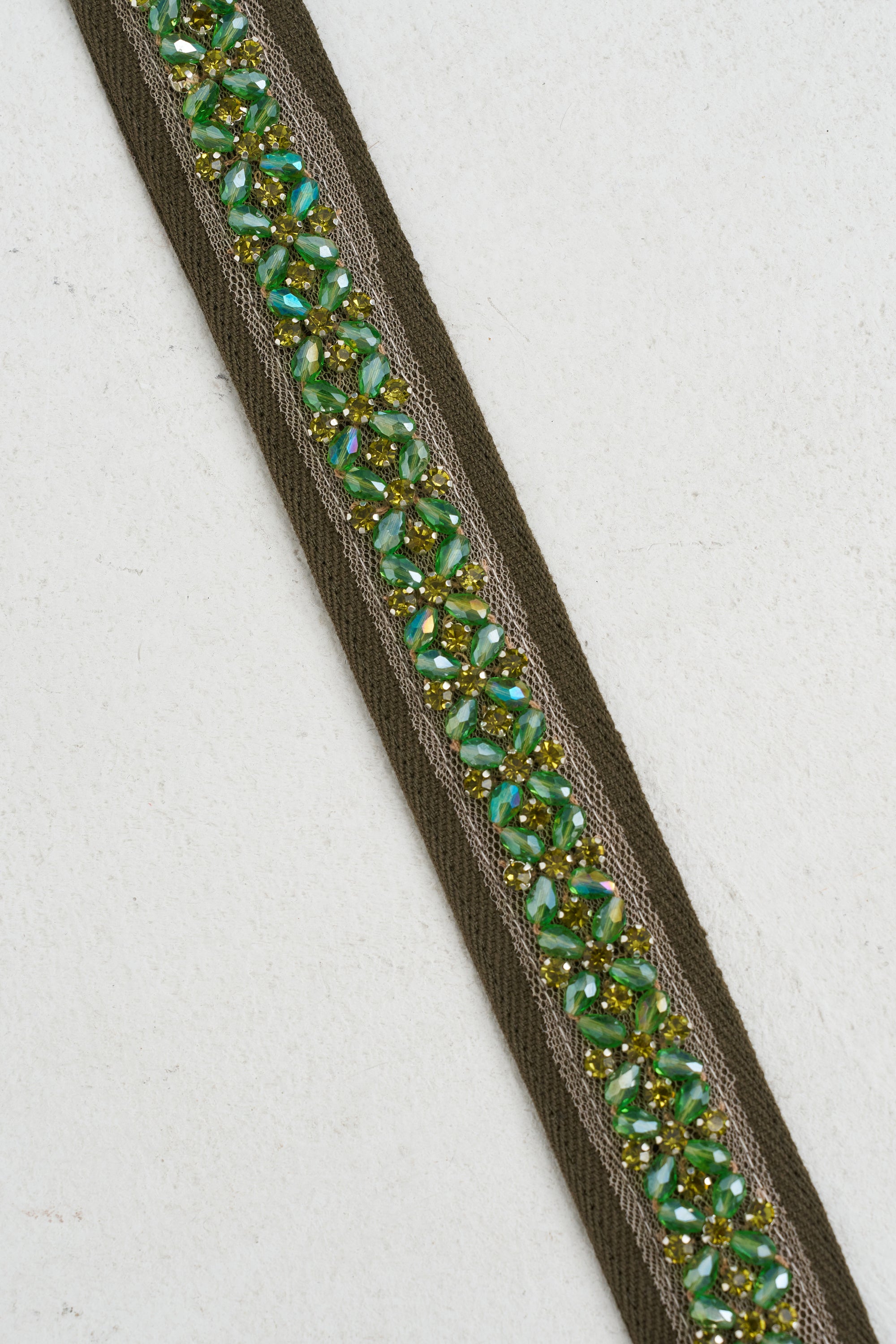 RhineStone Belt, Dark Khaki