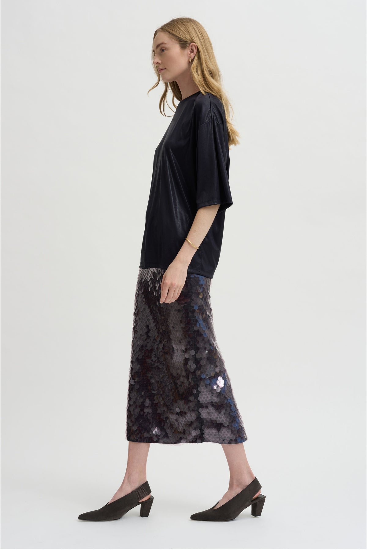 Pastille Slip Skirt, Lavender Grey