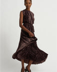 Lyra Top Crushed Velvet, Coffee