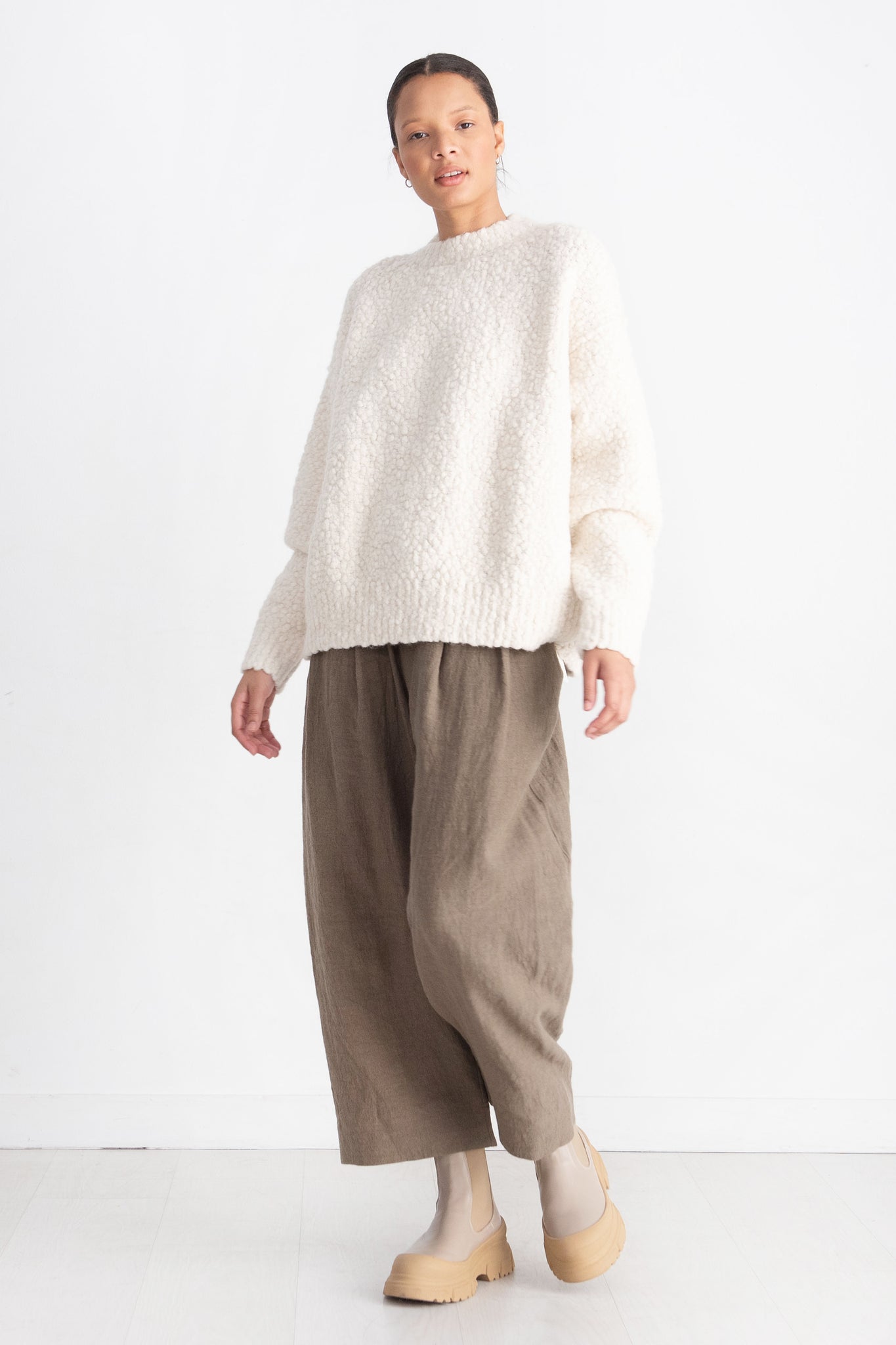 Lauren Manoogian - Berber Crewneck, Raw White