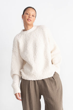 Lauren Manoogian - Berber Crewneck, Raw White
