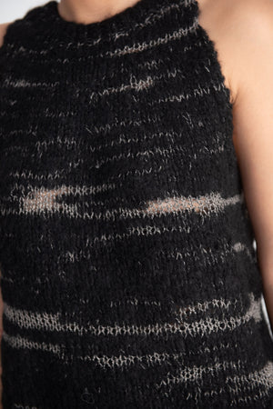 Lauren Manoogian - Handknit Threadbare Shell, Black