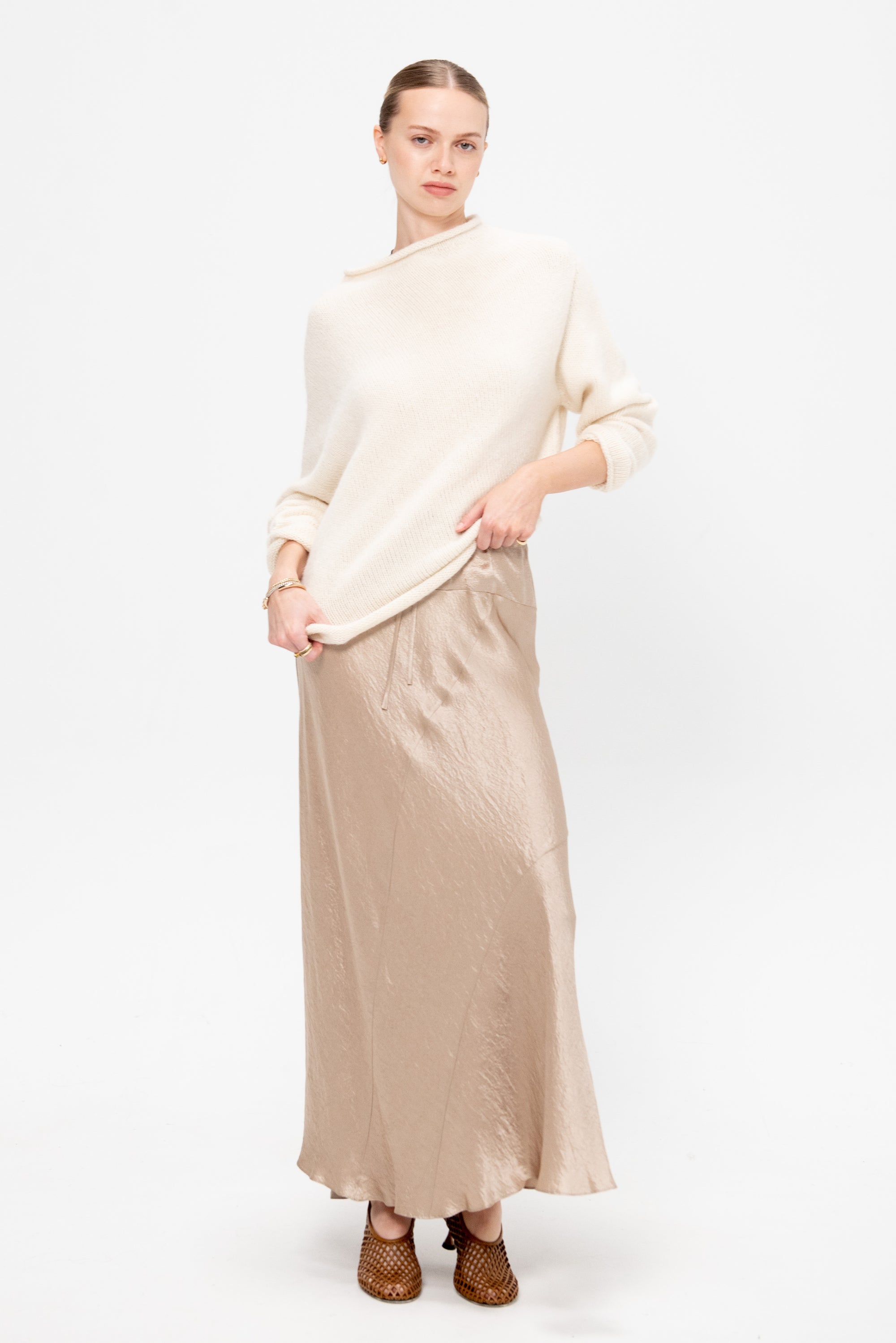 Askew Pullover, Raw White