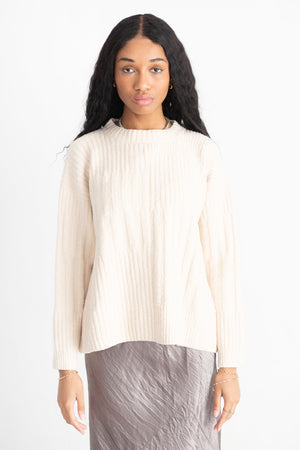 Lauren Manoogian - Collage Pullover, Raw White