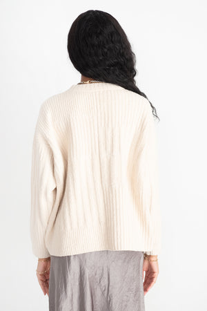 Lauren Manoogian - Collage Pullover, Raw White