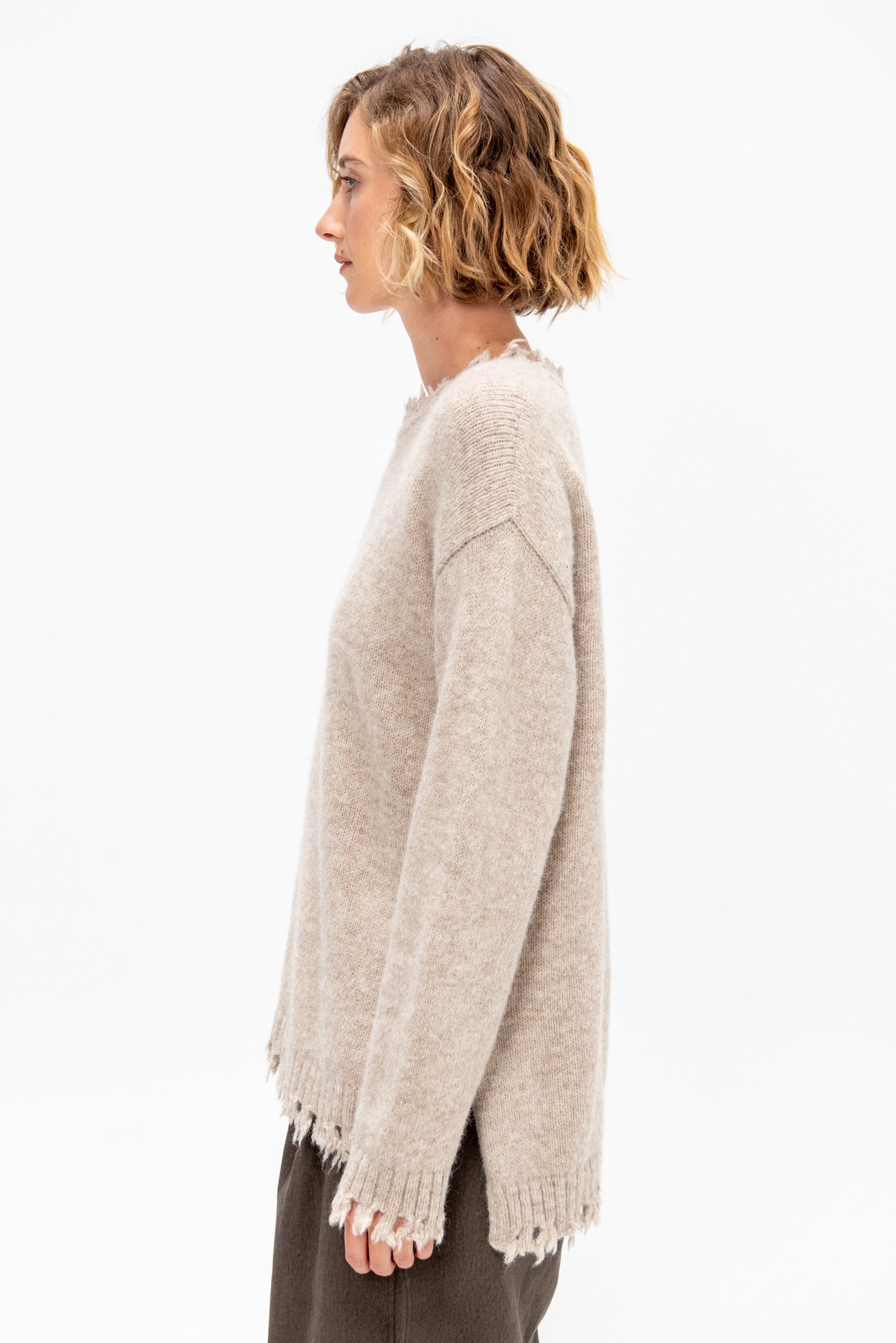 Lauren Manoogian Fray Crewneck, Aspen – Kick Pleat