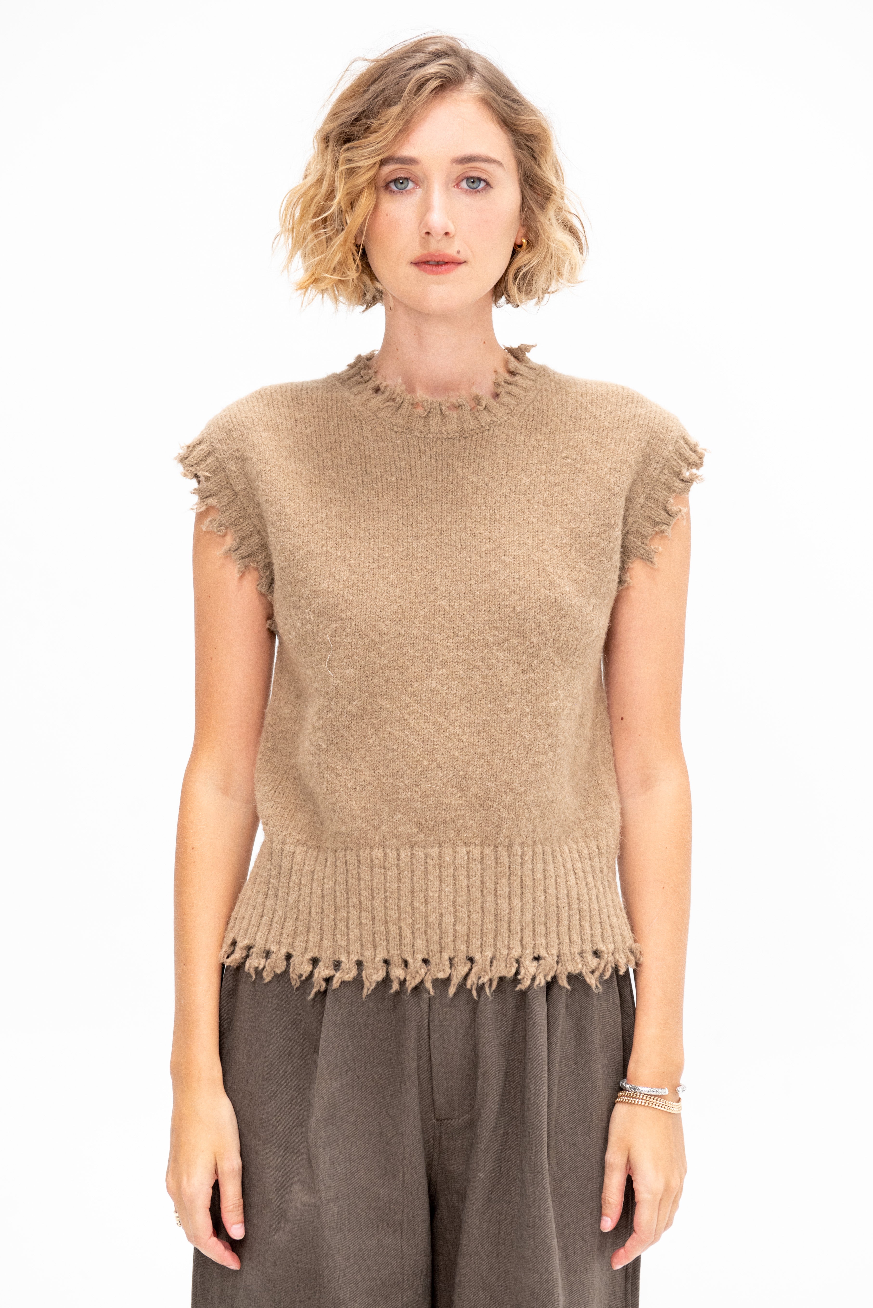 Lauren Manoogian Fray Shell, Tobacco – Kick Pleat