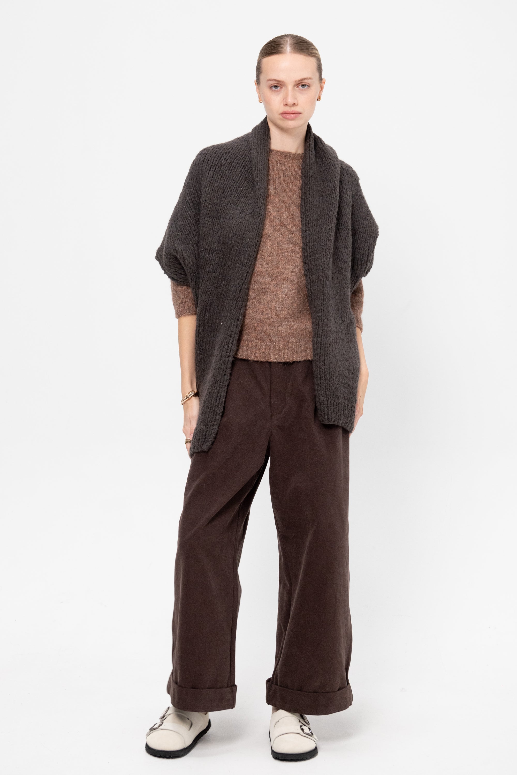 Handknit Cocoon, Coal