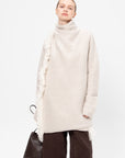 Knitweave Coat, Raw White