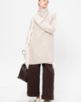 Knitweave Coat, Raw White