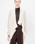 Knitweave Coat, Raw White
