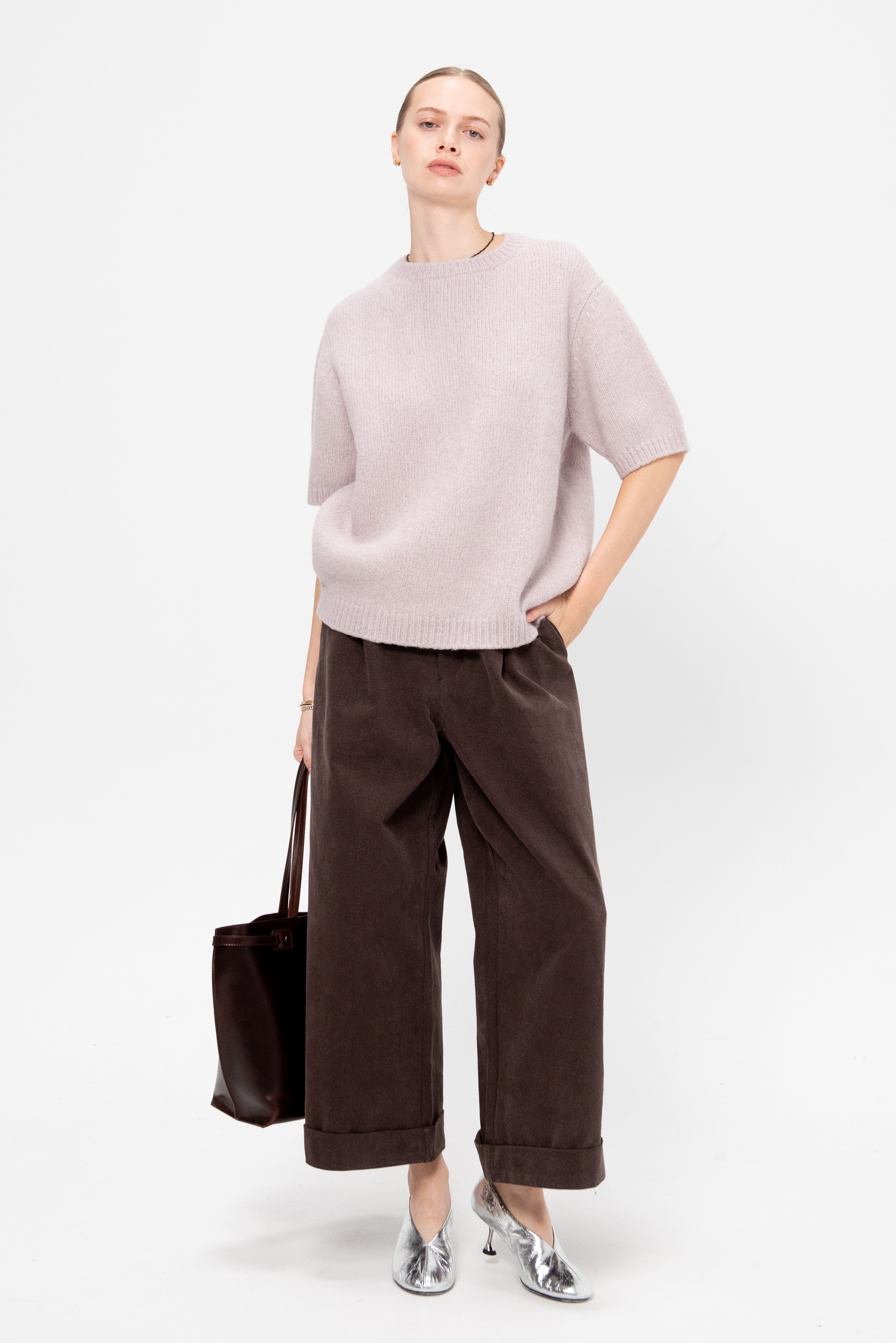 Lauren Manoogian Loft Short Sleeve Crewneck, Lavender – Kick Pleat