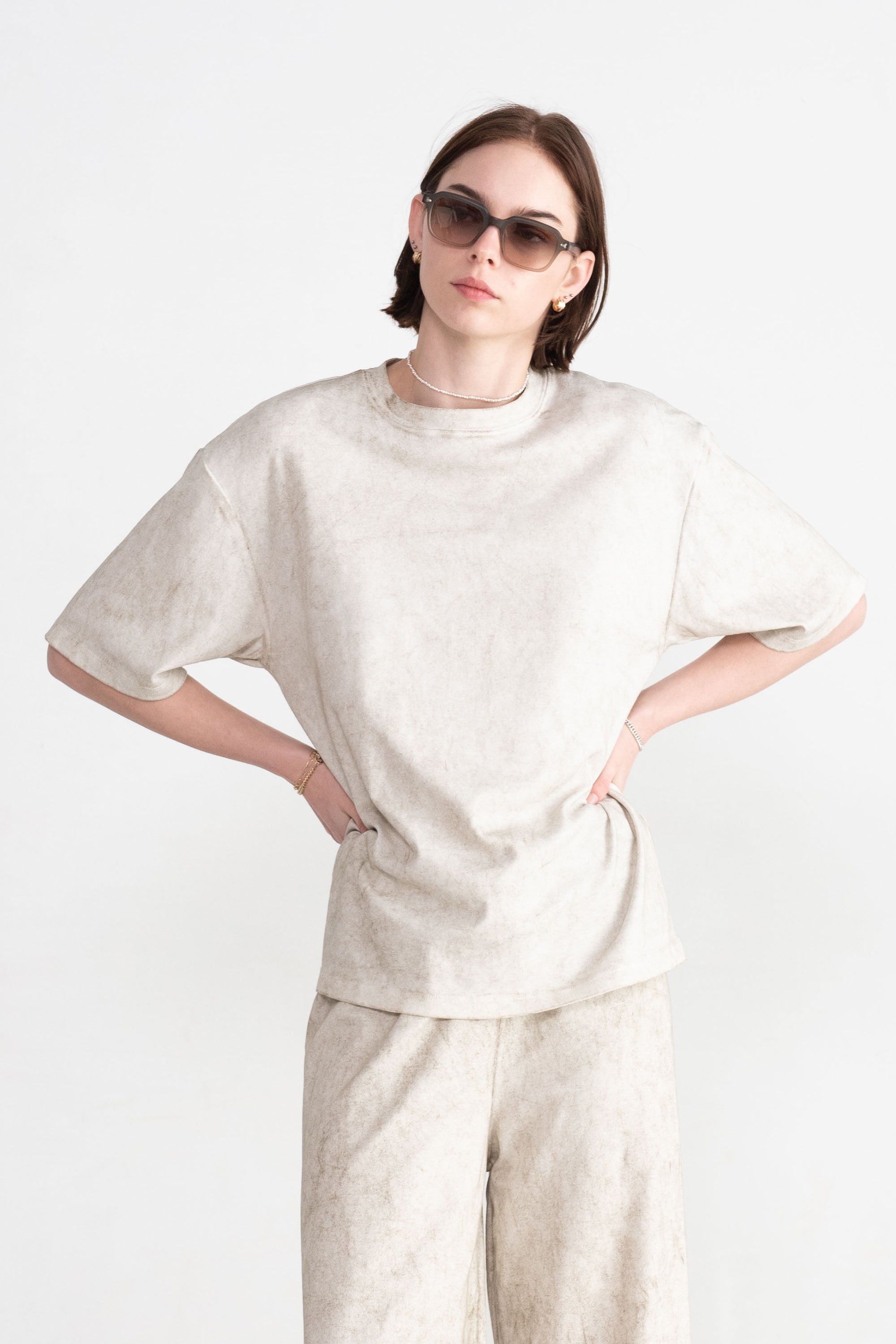 Lauren Manoogian Plisse Tee in Blackened