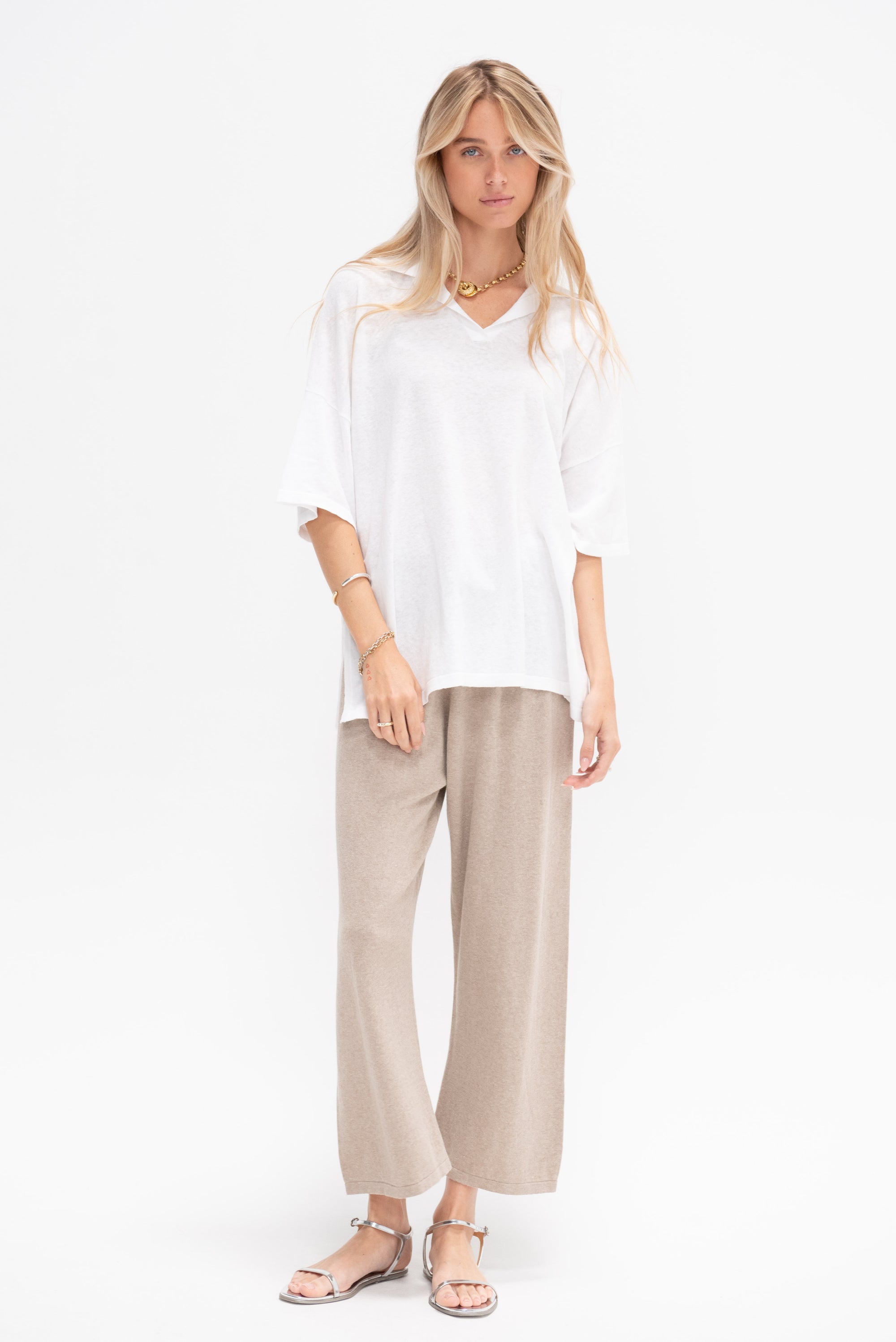 Oversize Polo, White