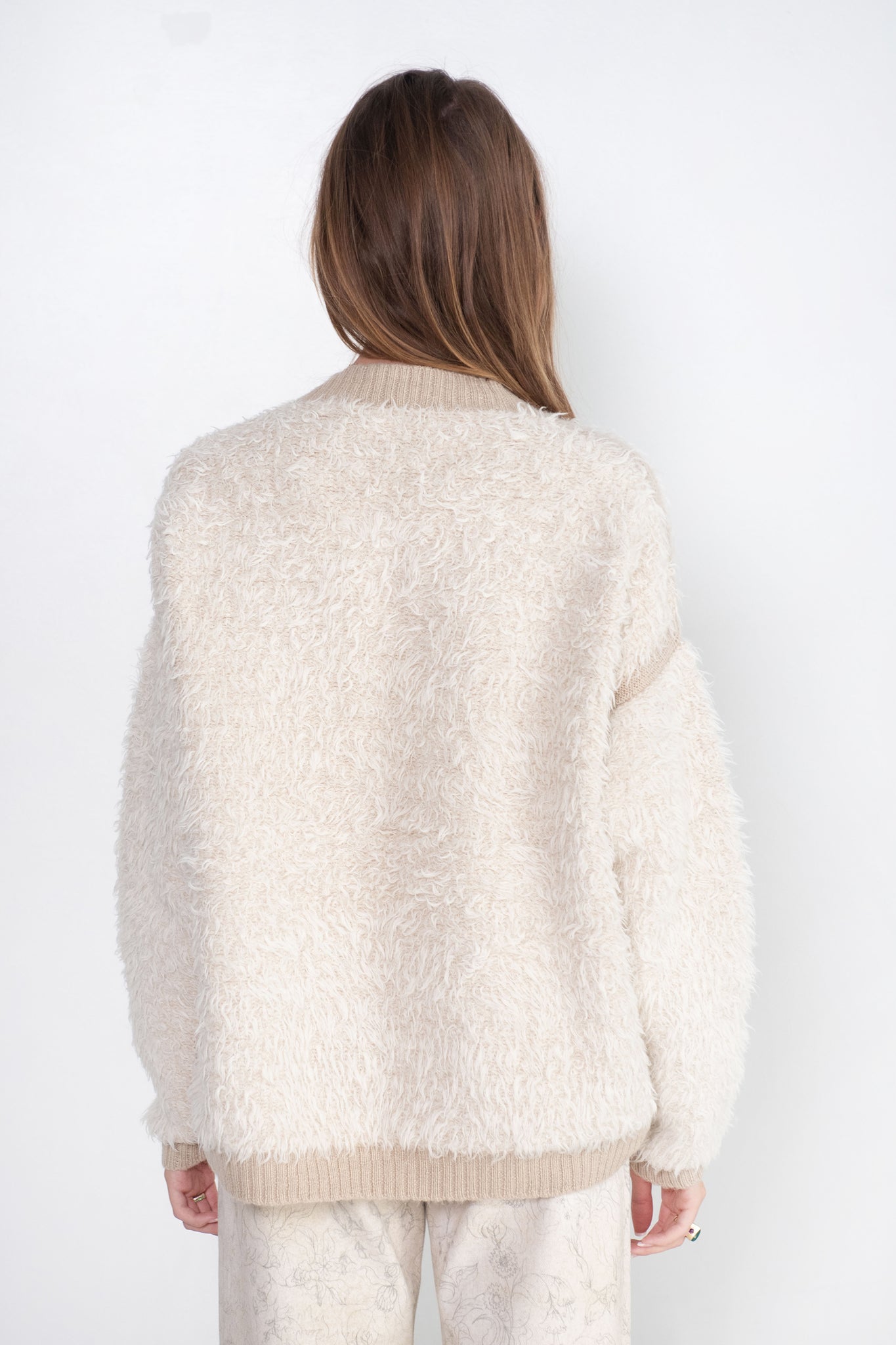 Lauren Manoogian - Sherpa Crewneck, Raw White & Antique