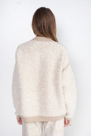 Lauren Manoogian - Sherpa Crewneck, Raw White & Antique