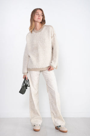 Lauren Manoogian - Sherpa Crewneck, Raw White & Antique