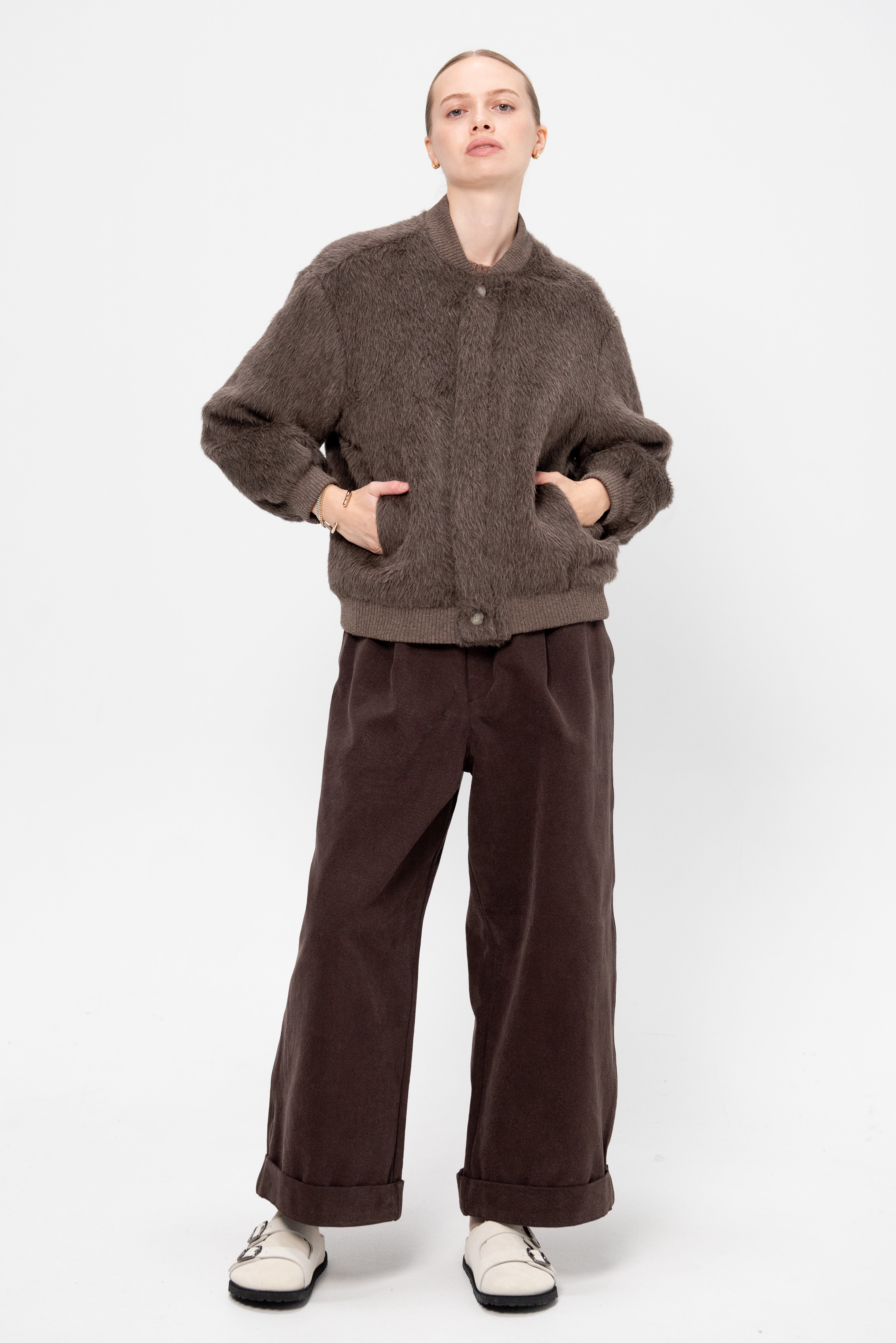 Lauren Manoogian Suri Bomber, Barnwood – Kick Pleat