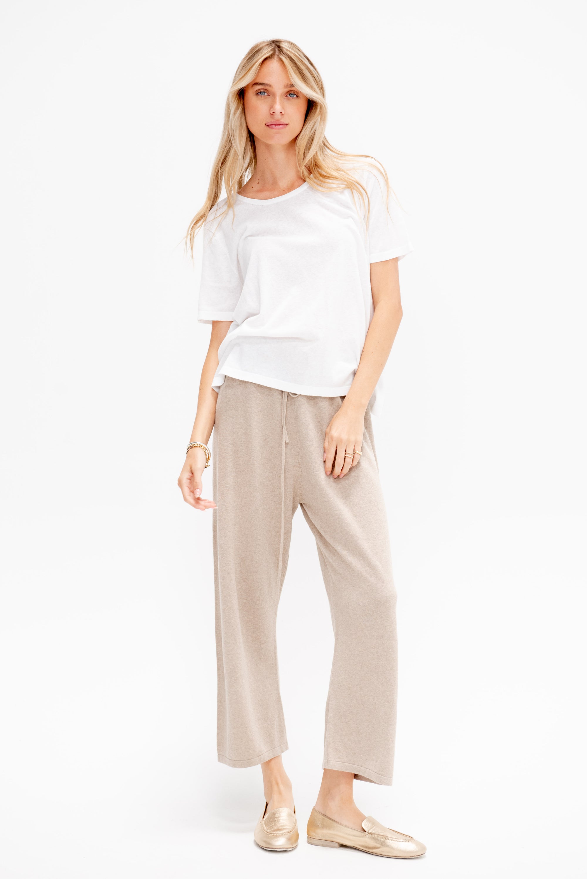 Scoopneck Tee, White