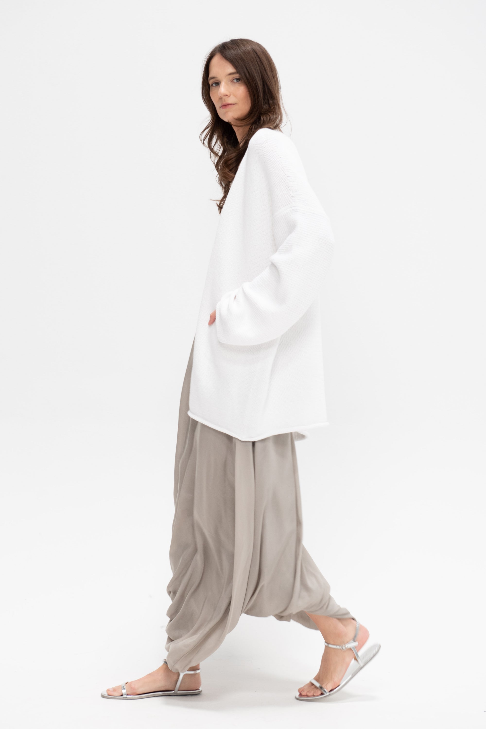 Open Cardigan, White