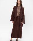 Stitch Wide Cardigan, Merlot