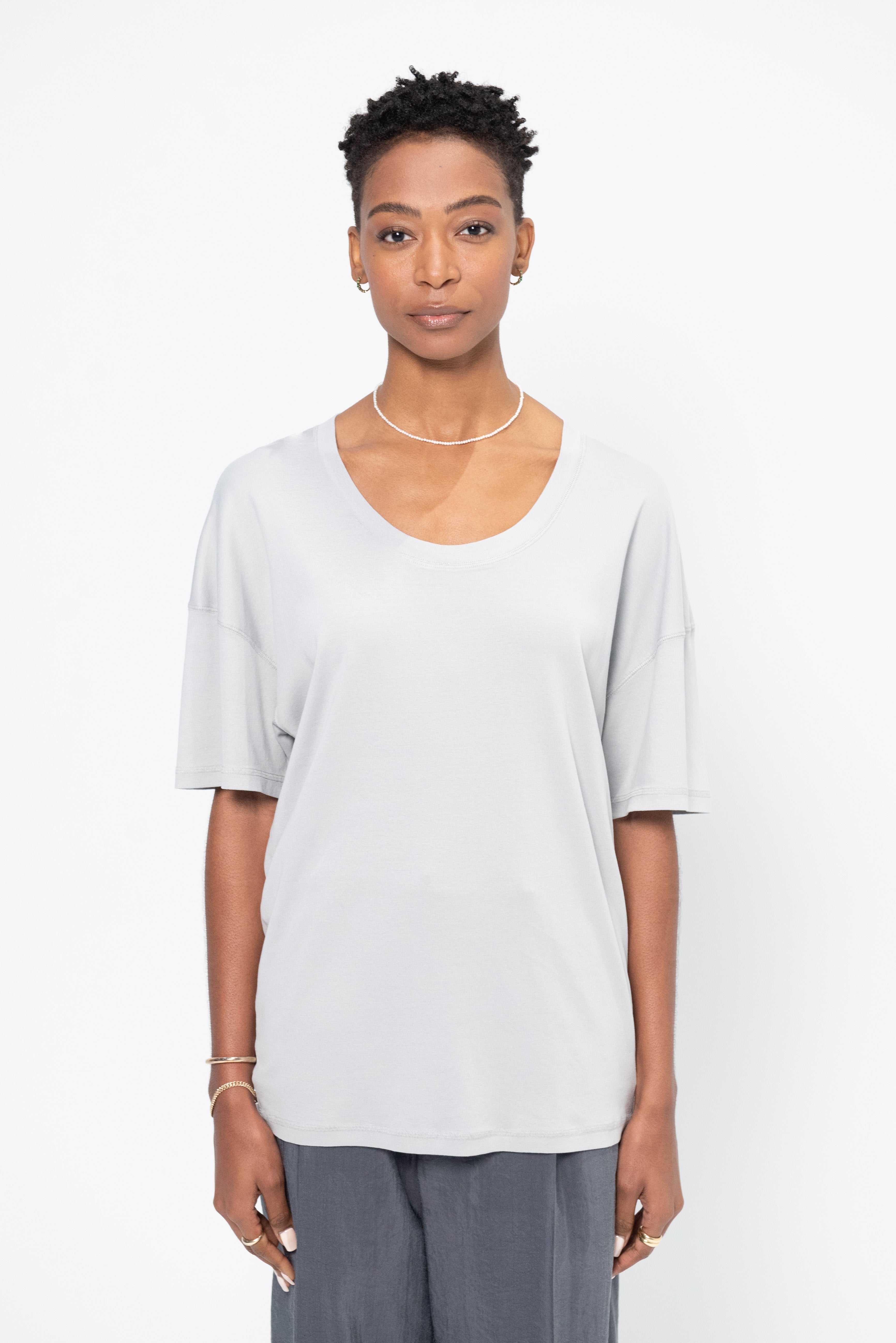 Lemaire Rib T Shirt, Blue Grey – Kick Pleat