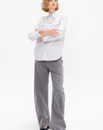 Chest-Pocket Fitted Shirt, Purple