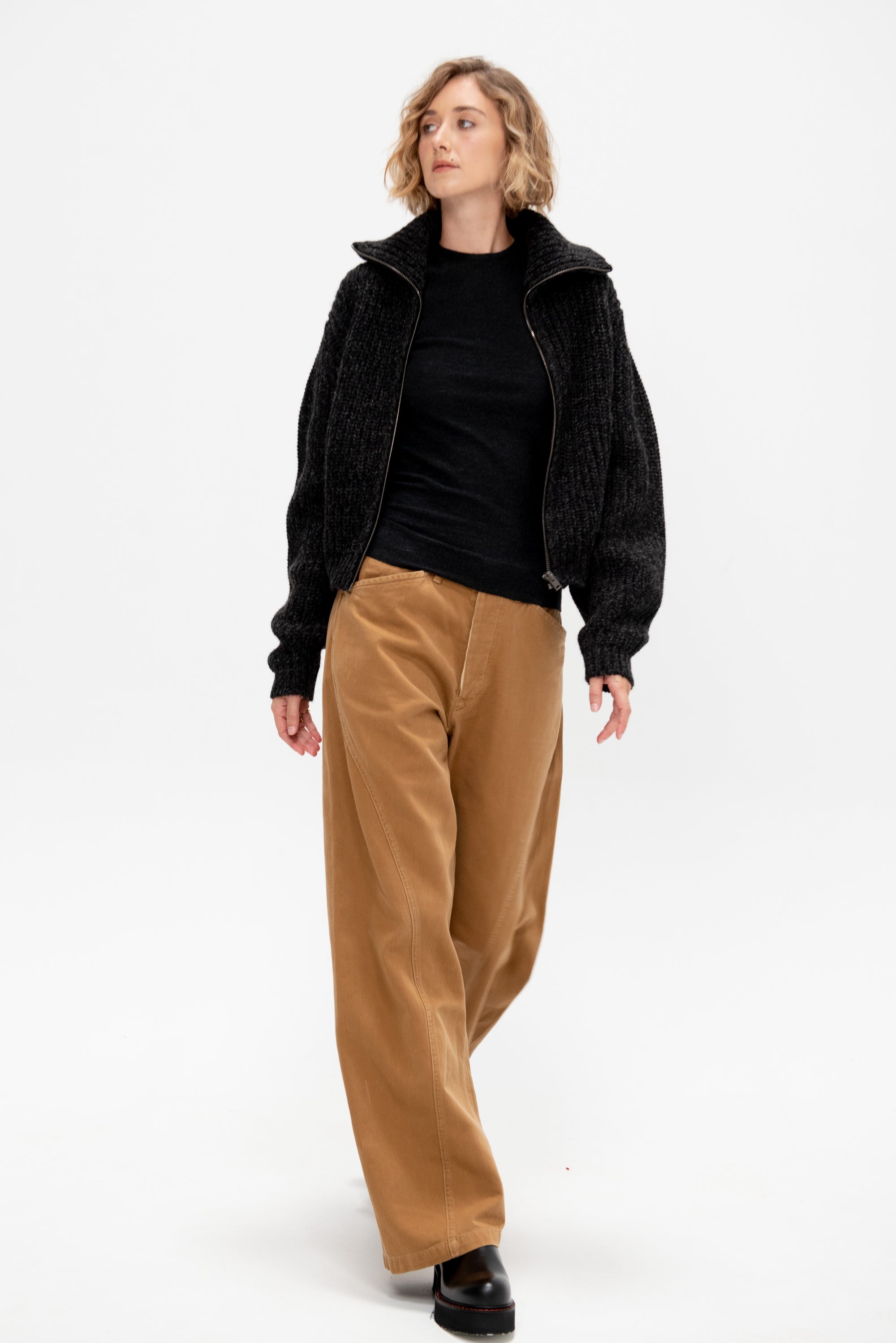Crew Neck Sweater, Anthracite Melange