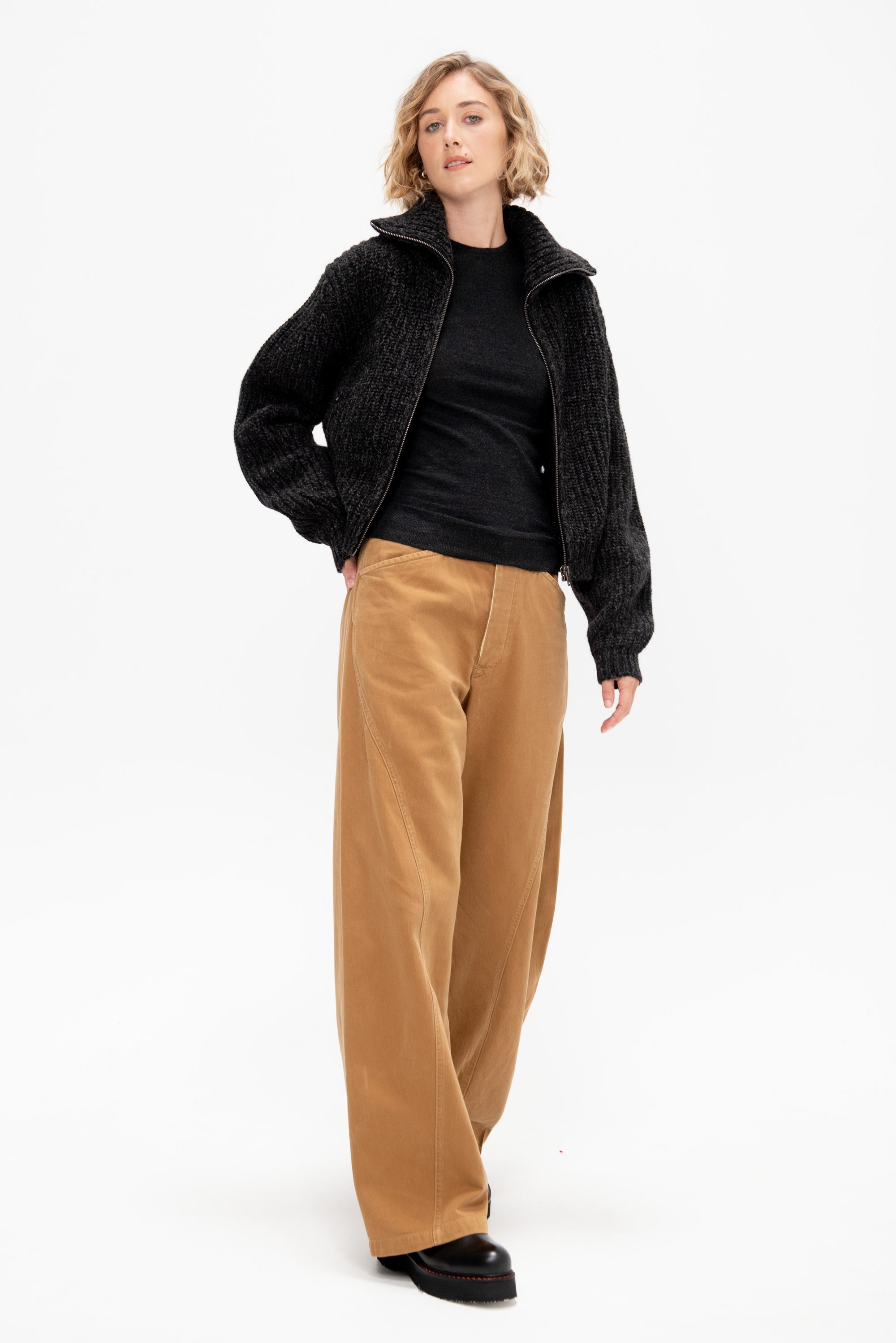 Crew Neck Sweater, Anthracite Melange