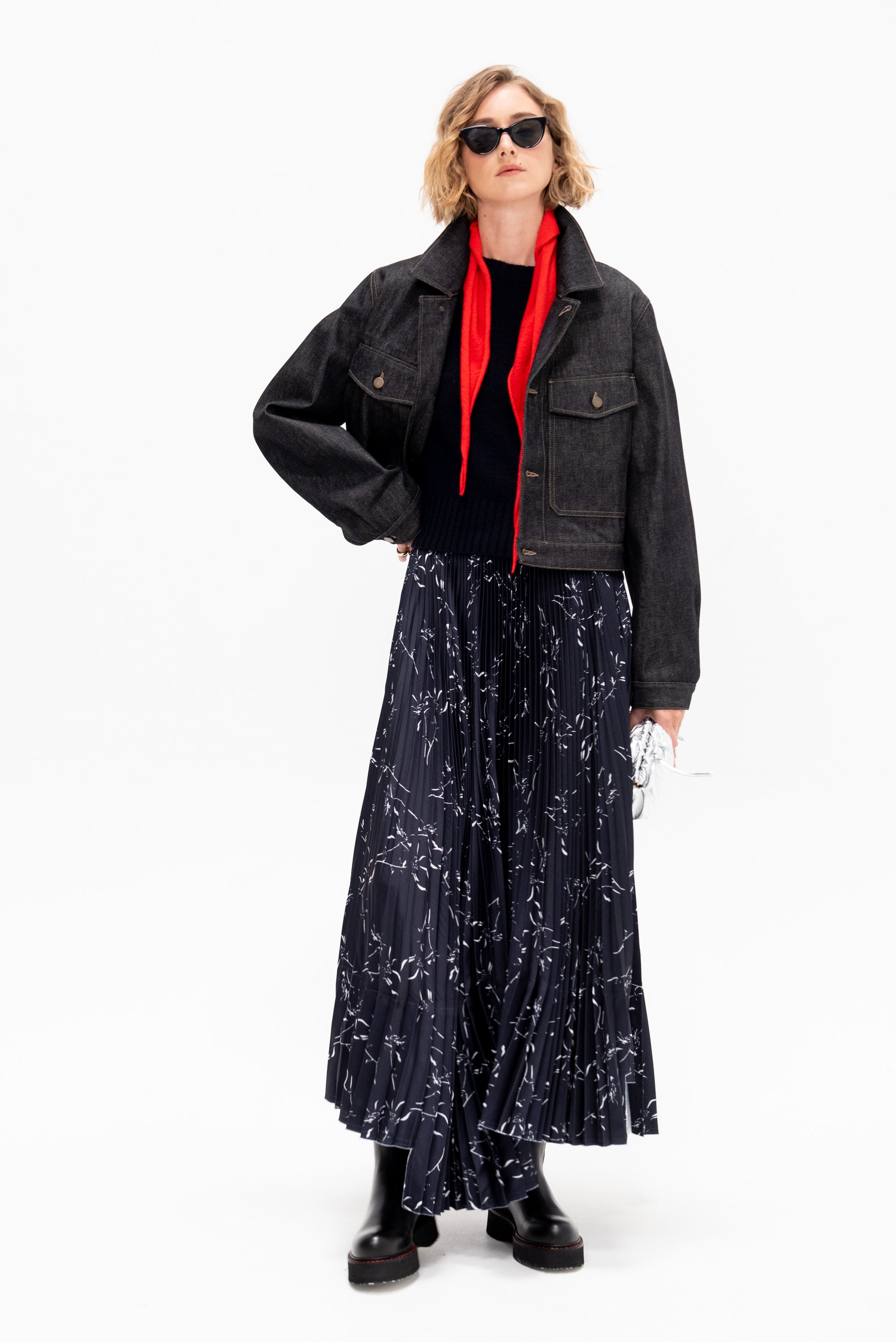 Cropped Blouson, Slate