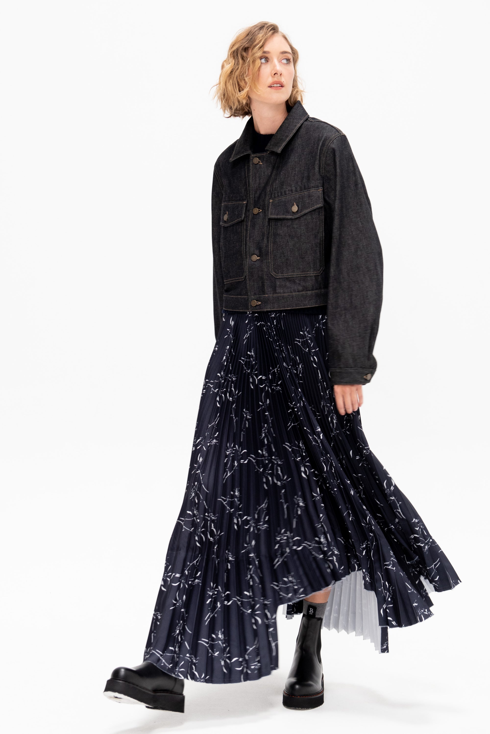 Cropped Blouson, Slate