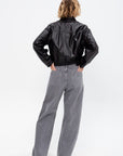 High Waisted Curved Pants, Heather