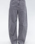 High Waisted Curved Pants, Heather