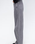 High Waisted Curved Pants, Heather