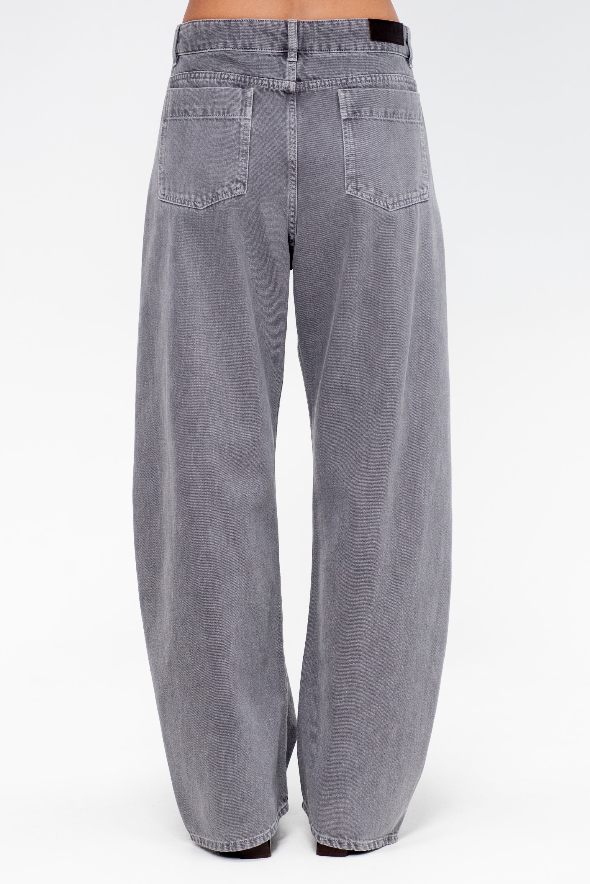 High Waisted Curved Pants, Heather