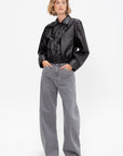 High Waisted Curved Pants, Heather
