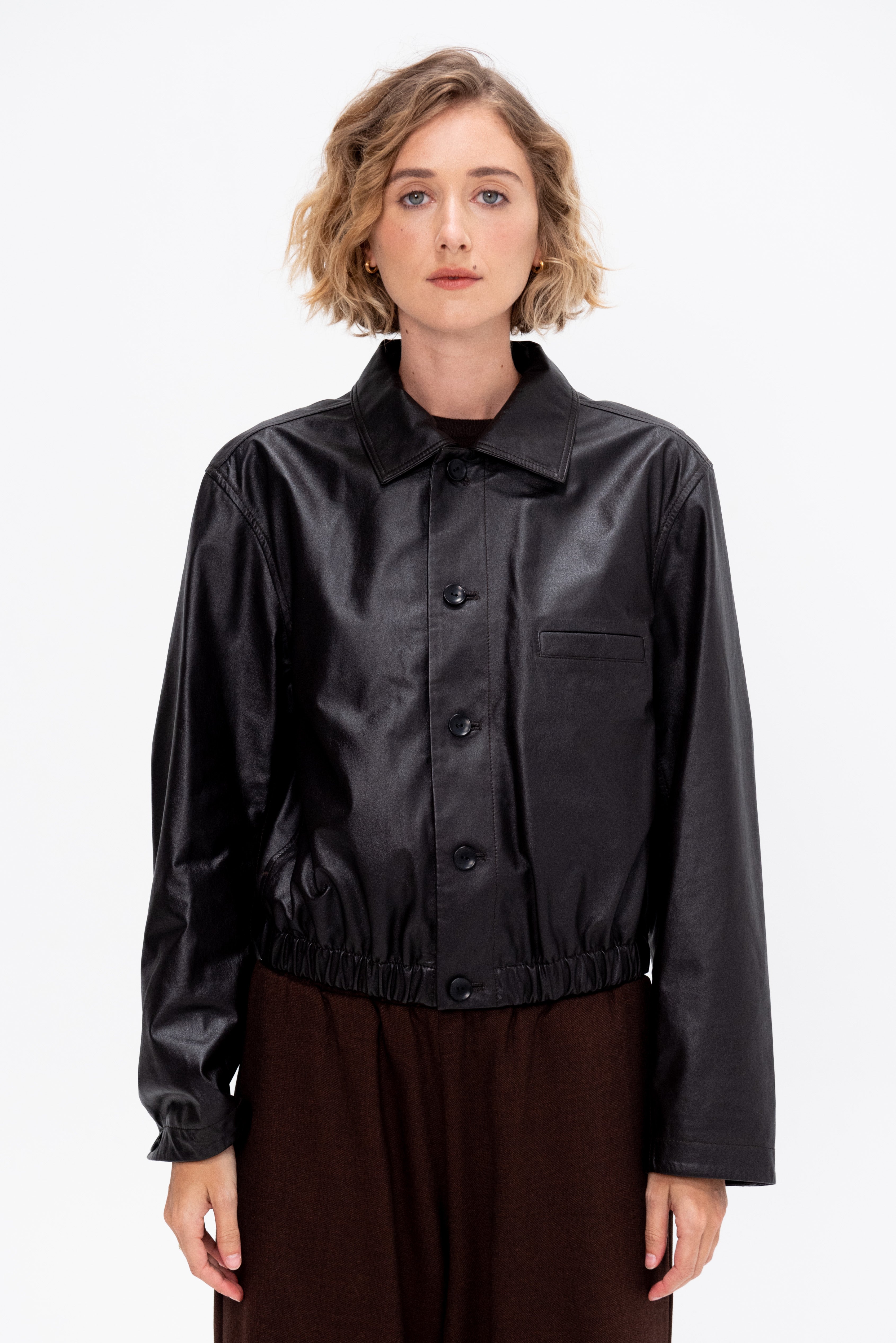 Lemaire Soft Leather Blouson, Black Cherry – Kick Pleat