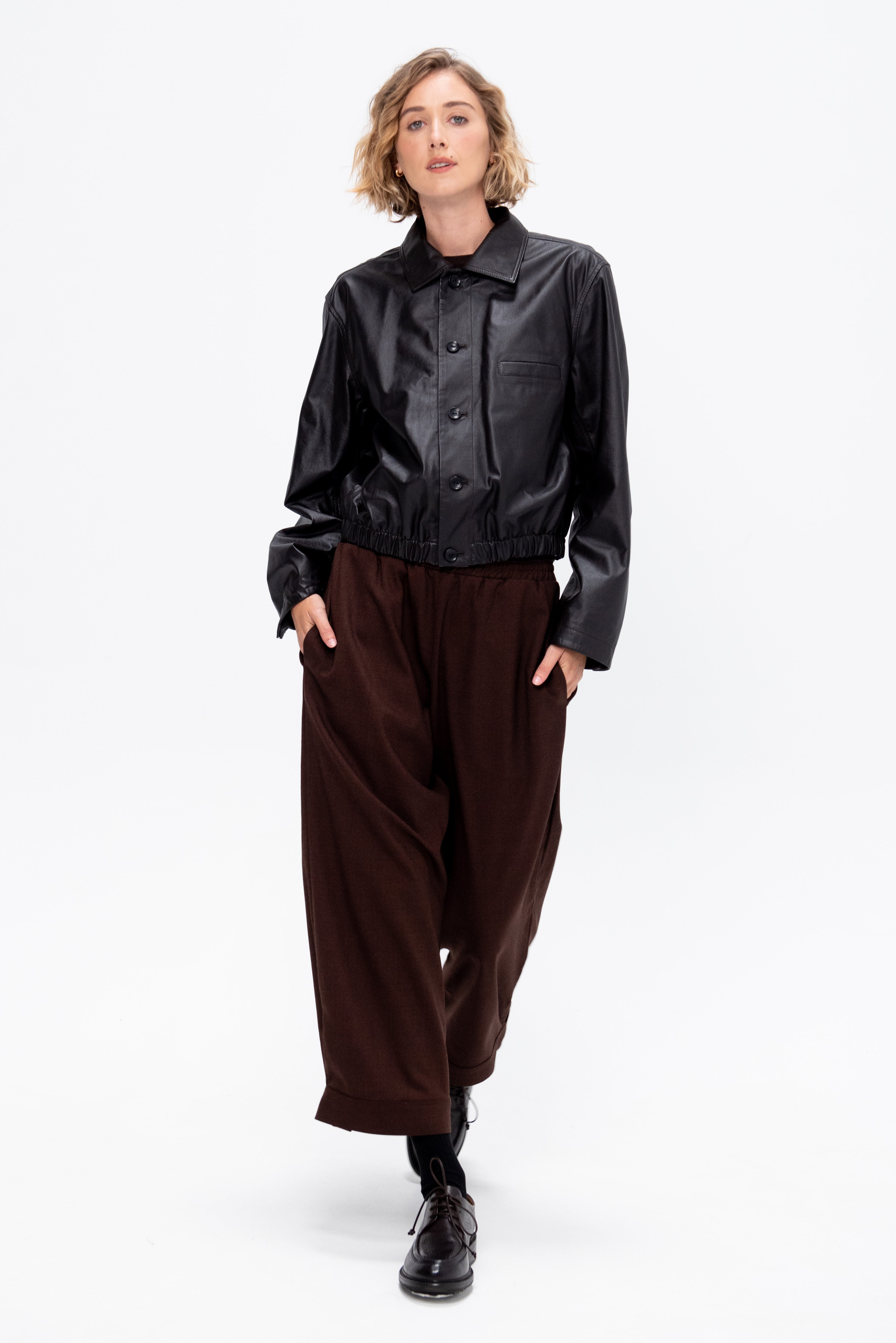 Lemaire Soft Leather Blouson, Black Cherry – Kick Pleat