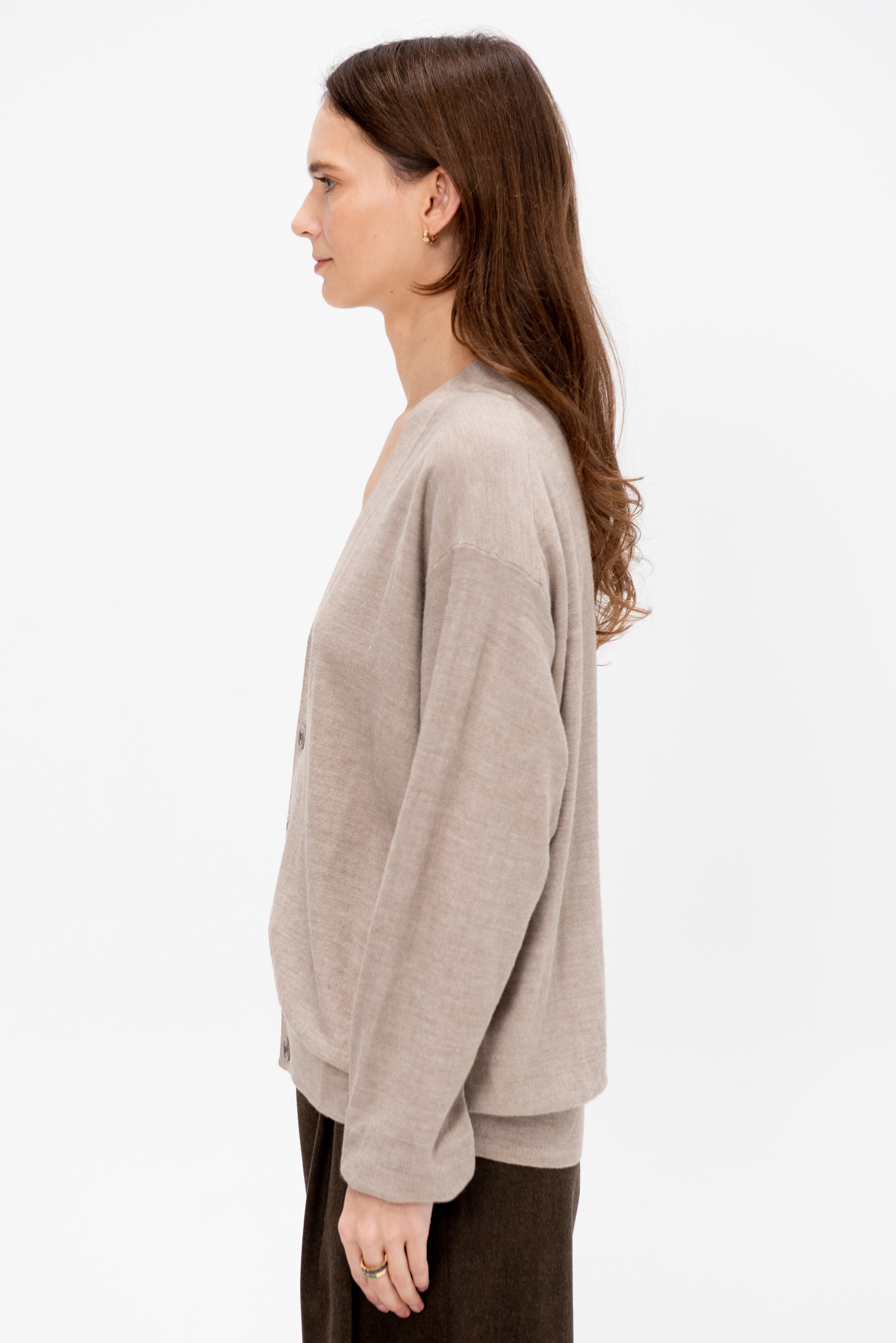 Lemaire Relaxed Twisted Cardigan, Light Taupe – Kick Pleat