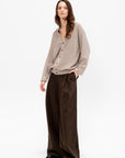 Relaxed Twisted Cardigan, Light Taupe