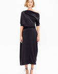 Twisted Hem Dress, Anthracite