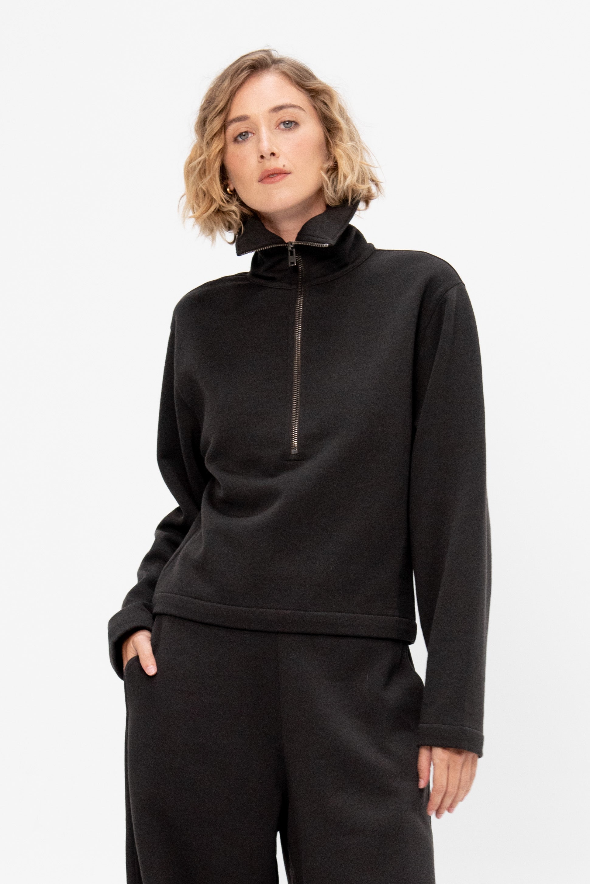 Zipped Sweatshirt, Dark Roast