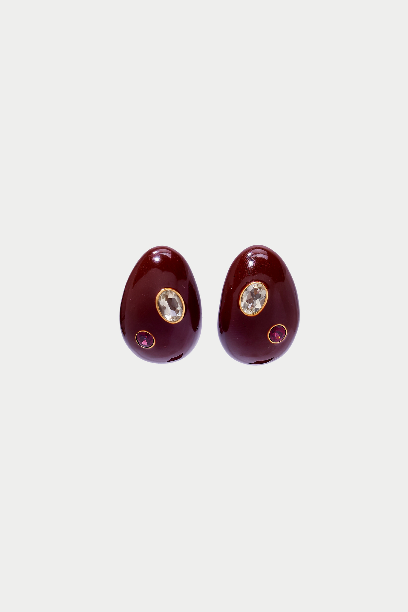 Lizzie Fortunato Jewels - Mini Arp Earrings, Studded Brown