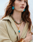 LIZZIE FORTUNATO JEWELS - Sand & Sky Necklace, Tan